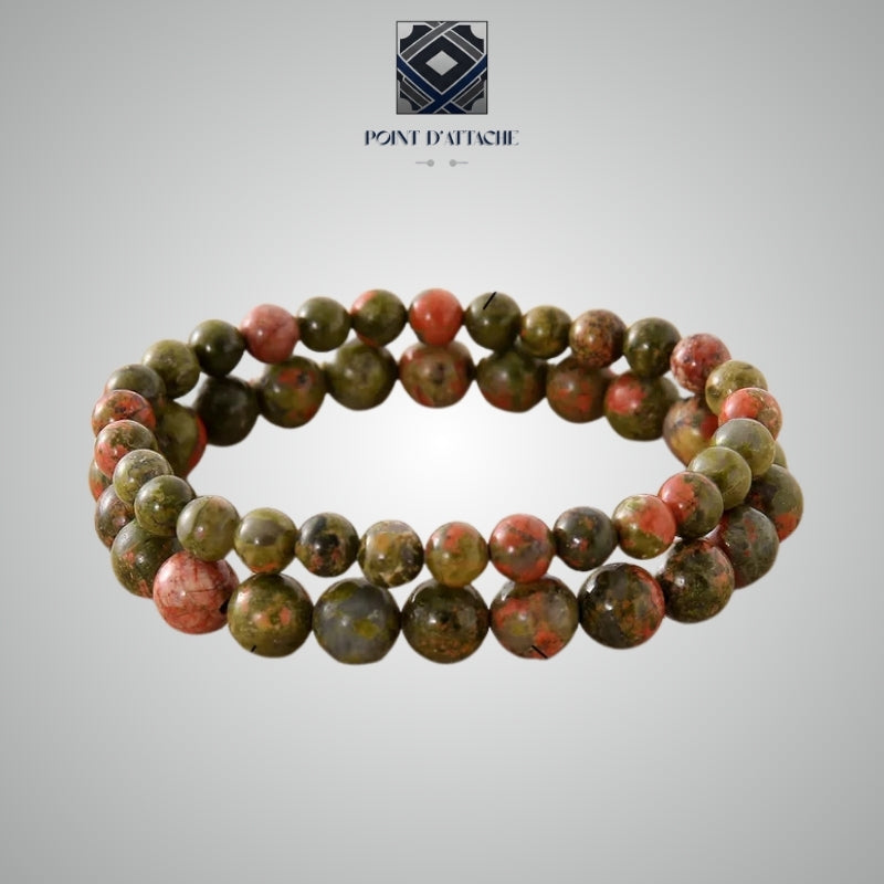 La Confluence | Duo de Bracelets en Perles Inspiration Unakite