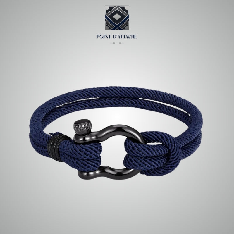 L'Amiral | Bracelet Corde de Milan Bleu Marine