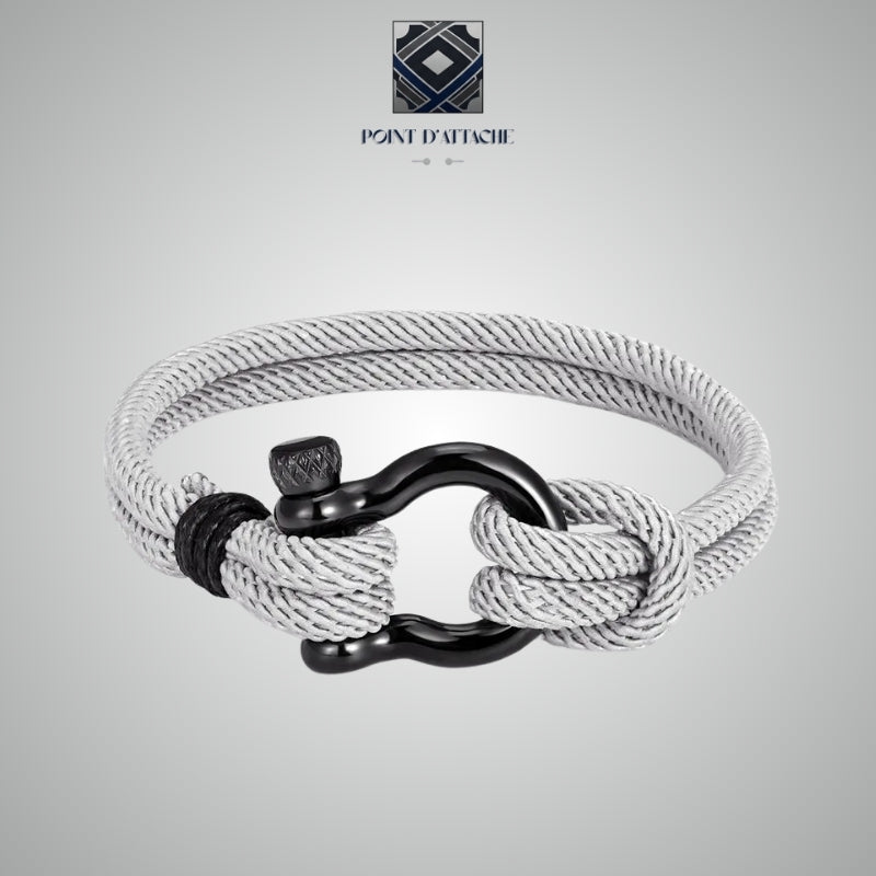 L'Odyssée | Bracelet Corde de Milan Gris et Noir