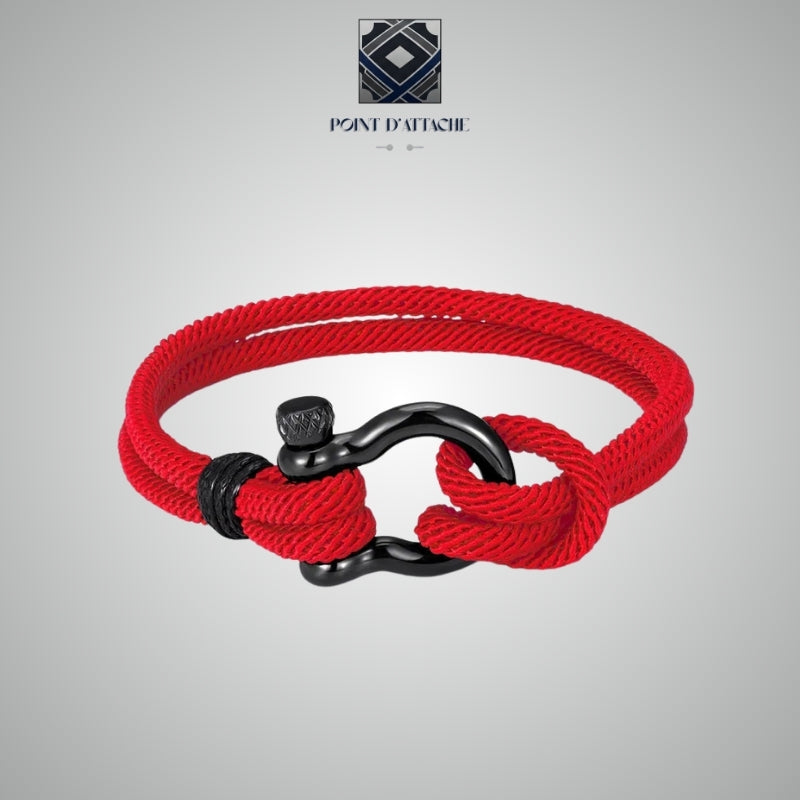 L'Impulsion | Bracelet Corde de Milan Rouge et Noir