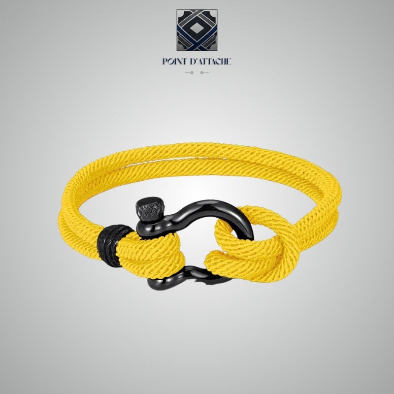 L'Étincelle | Bracelet Corde de Milan Jaune et Noir