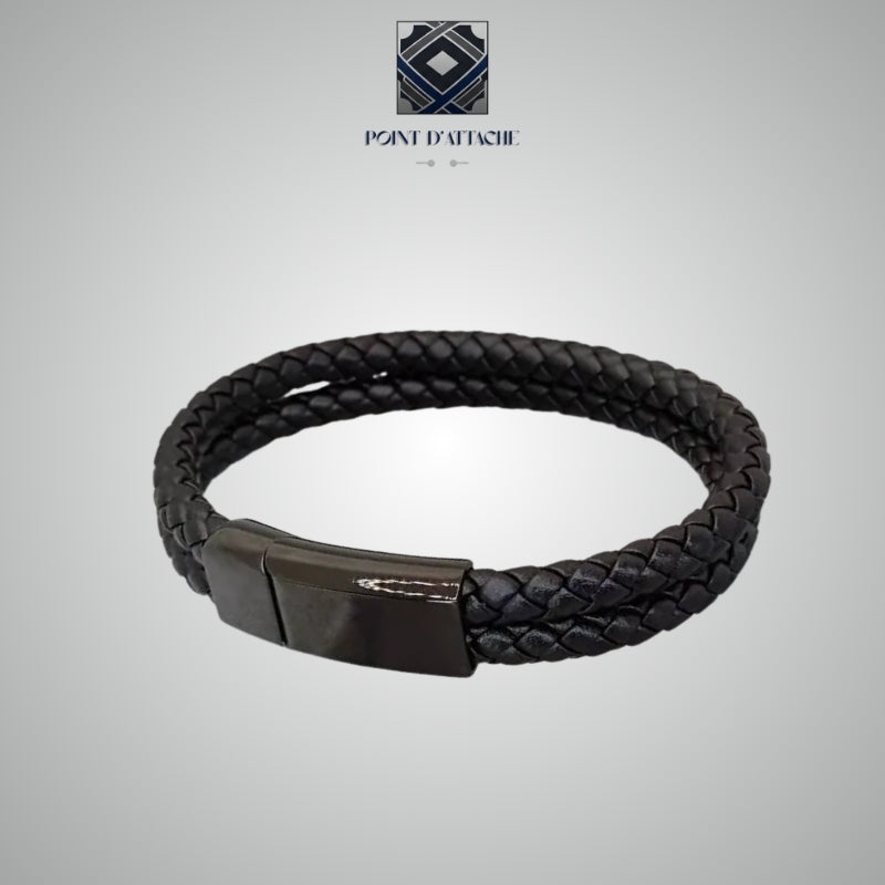 Le Corbeau | Bracelet Nocturne en Matière Végane