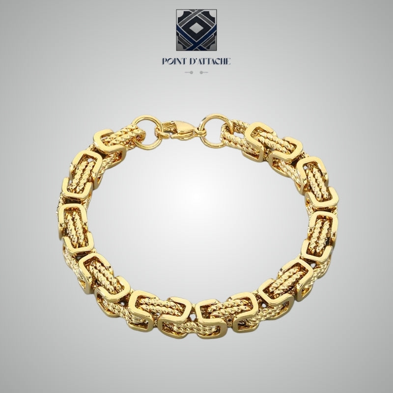 Le Verdict | Bracelet Décisionnel en Acier Doré 18K