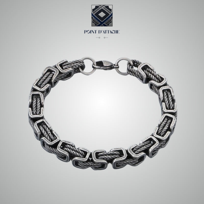 L'Héritage | Bracelet Patiné en Acier Vieilli