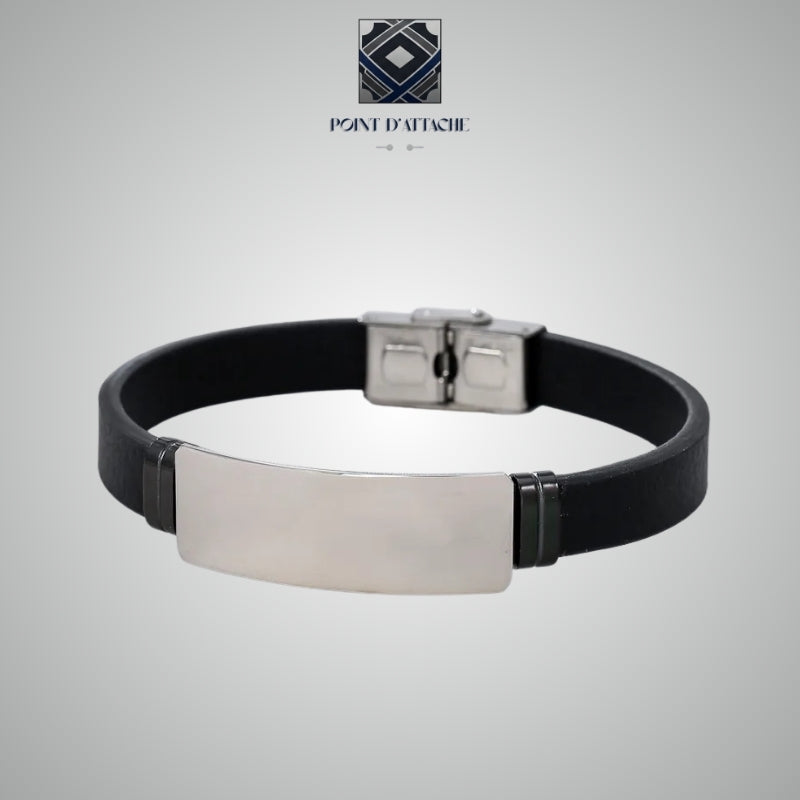 La Proclamation | Bracelet Manchette en Acier et Matière Végane