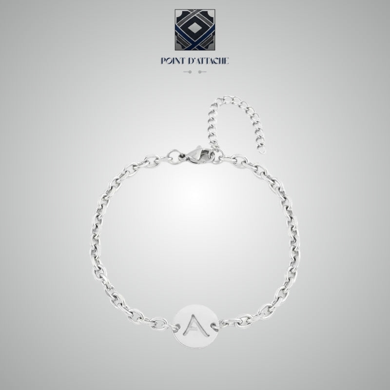 Le Sceau | Bracelet Initiale en Acier Inoxydable
