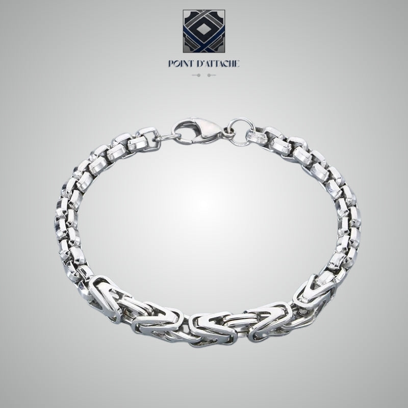 Le Synapse | Bracelet Double Maille en Acier Inoxydable