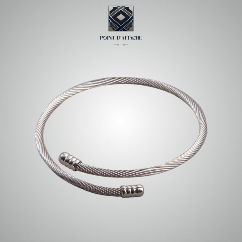 L'Axone | Bracelet Jonc Fin en Câble d'Acier