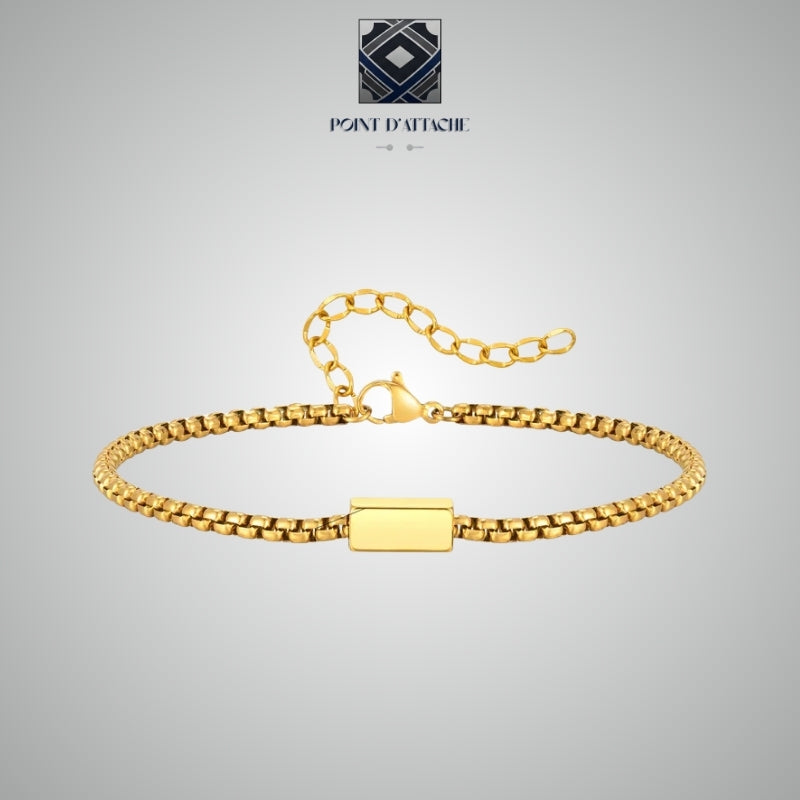 Le Fil d'Or | Bracelet Chaîne Fine en Acier Plaqué Or 18K