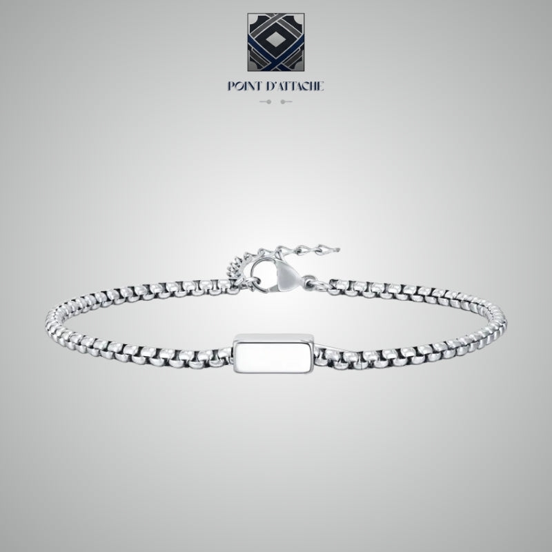 Le Geste | Bracelet Chaîne Fine en Acier Minimaliste
