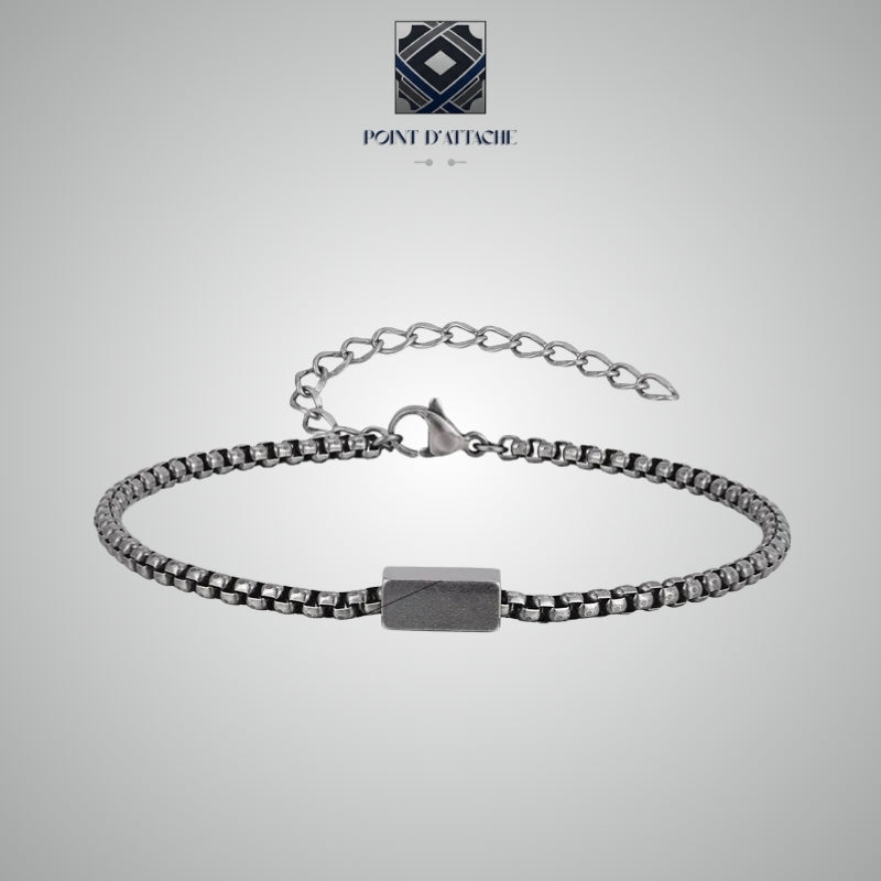 Le Témoin | Bracelet Chaîne Fine en Acier Rétro