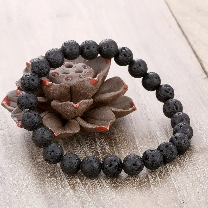 Le Basalte | Bracelet Authentique en Pierre Volcanique
