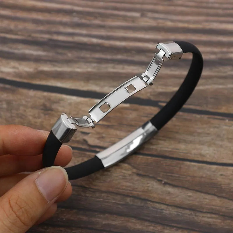 Le Méandre | Bracelet en Silicone et Acier à Motif Grec