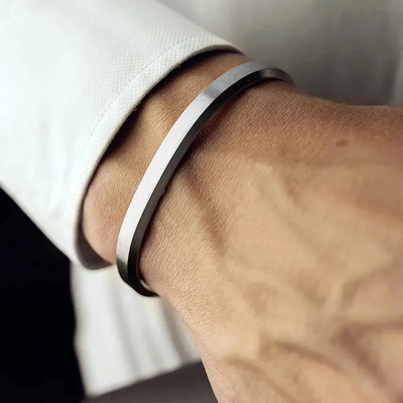 Le Postulat | Bracelet Jonc Minimaliste en Acier Inoxydable