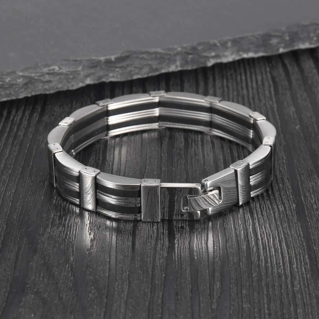 Le Titan | Bracelet Titanesque en Acier et Silicone