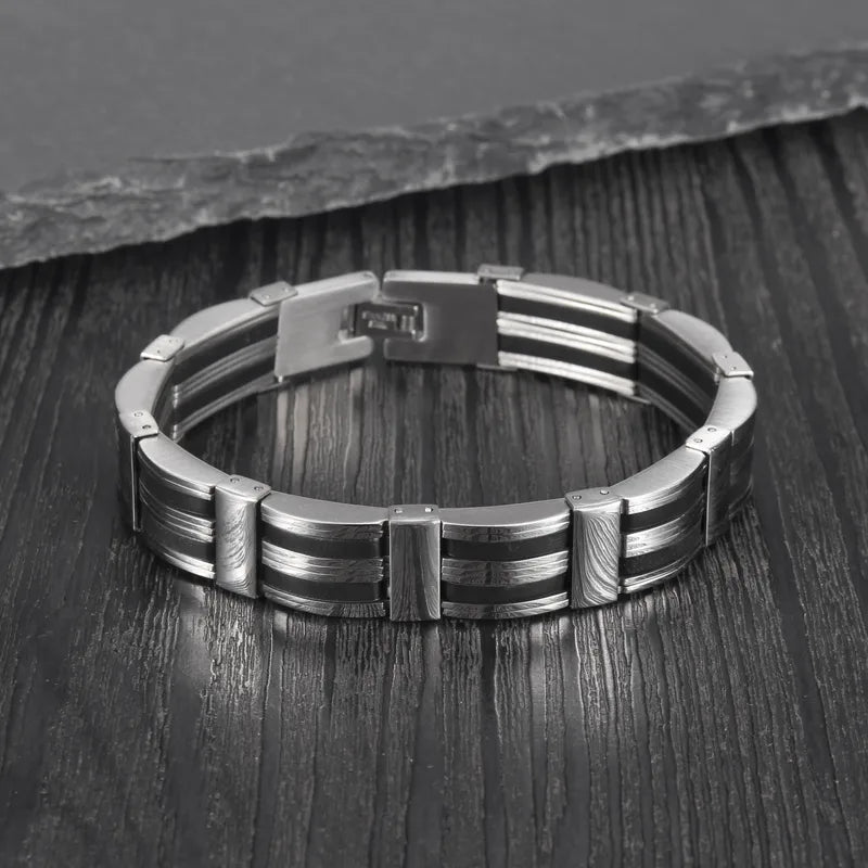 Le Titan | Bracelet Titanesque en Acier et Silicone